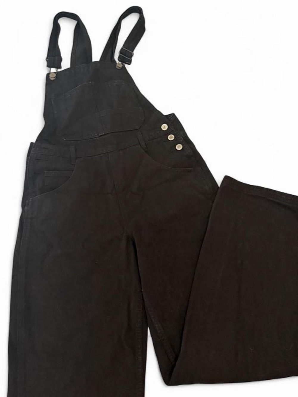 Brandy Melville Black Wide-Leg Overalls